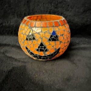 Mosaic Pumpkin Candle Holder
